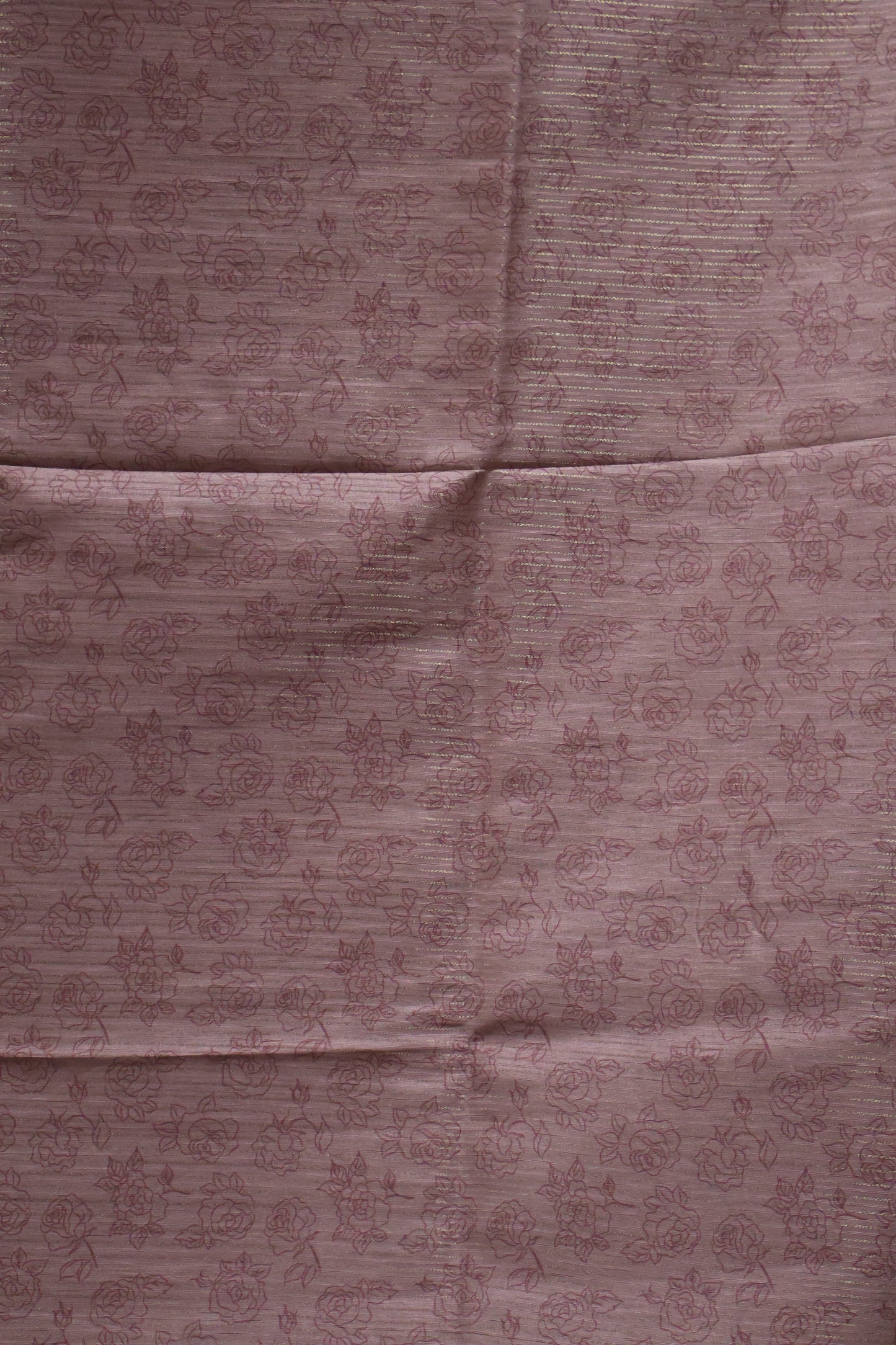 Tussar Saree-Brown Floral Tin Border