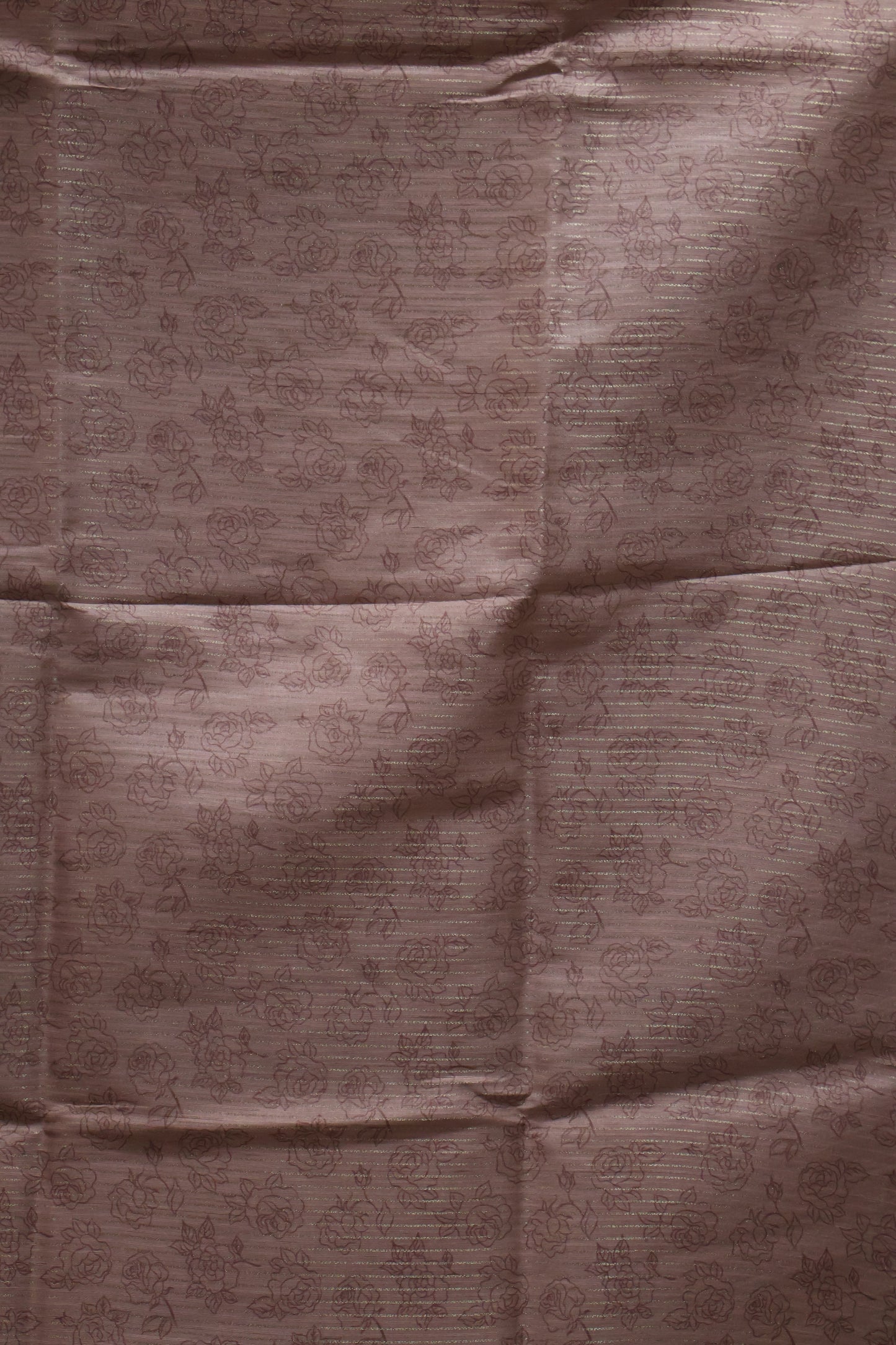 Tussar Saree-Onion Pink Floral Tin Border