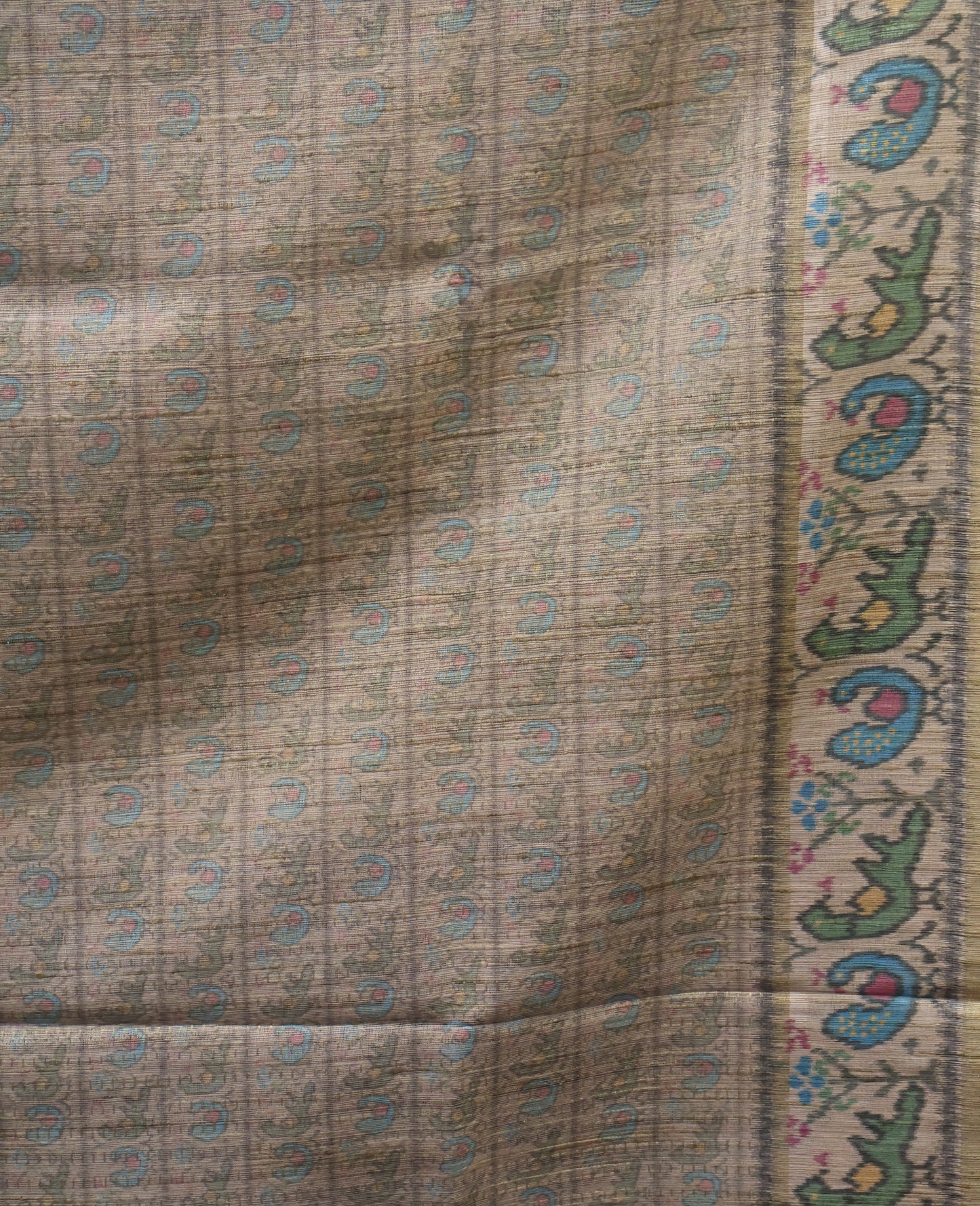 Semi Raw Silk Saree -Lite Voilet Zari Dot Lines