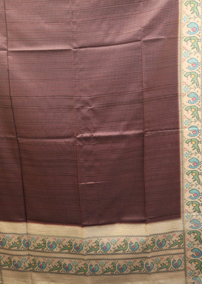 Semi Raw Silk Saree -Arakku Zari Dot Lines