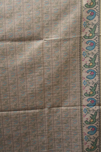 Semi Raw Silk Saree -Arakku Zari Dot Lines