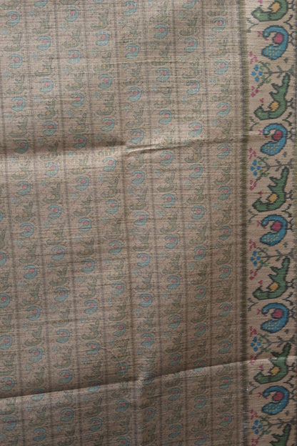 Semi Raw Silk Saree -Baby Voilet Zari Dot Lines