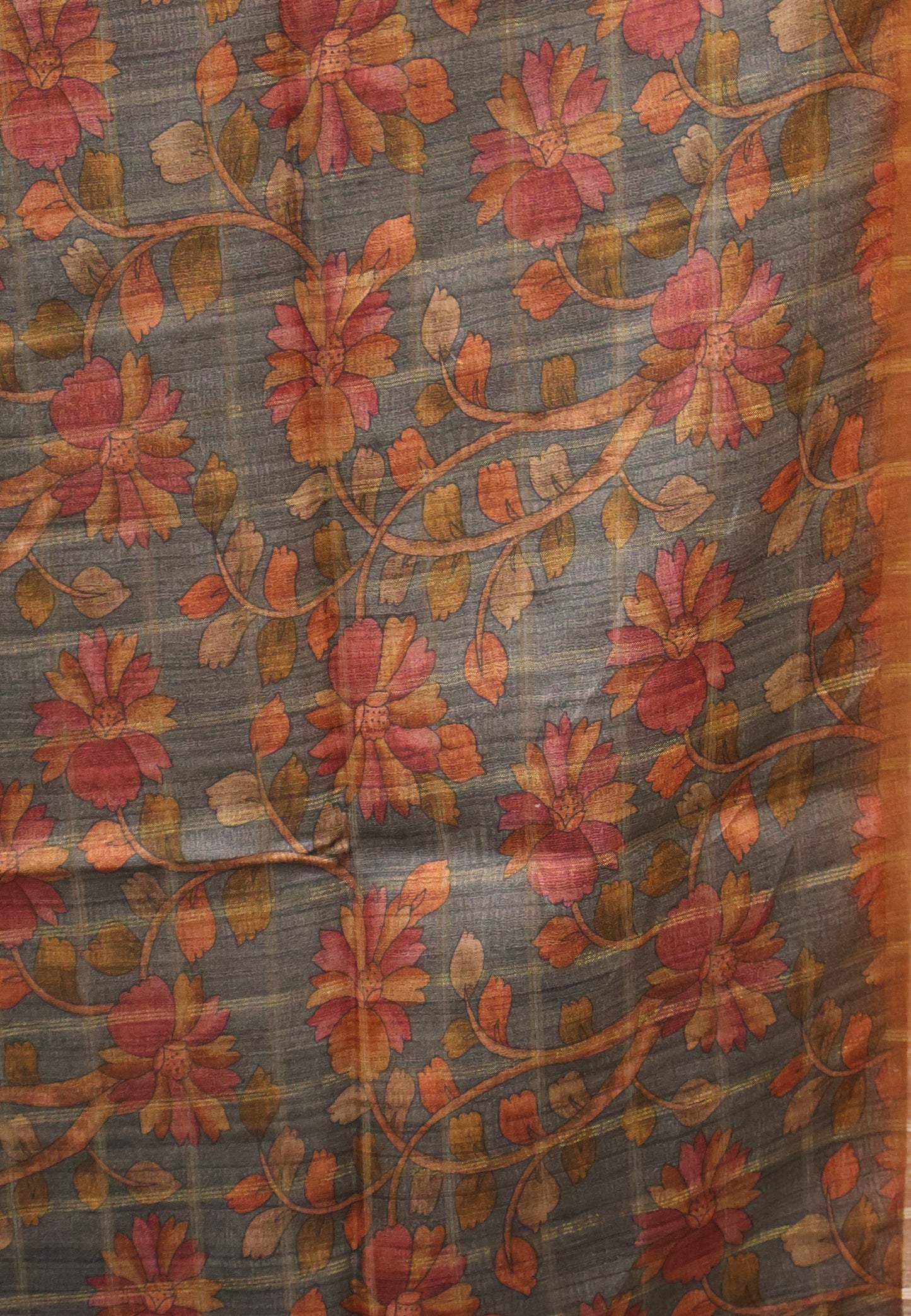 Semi Tussar Saree -Honey Bansuri Print