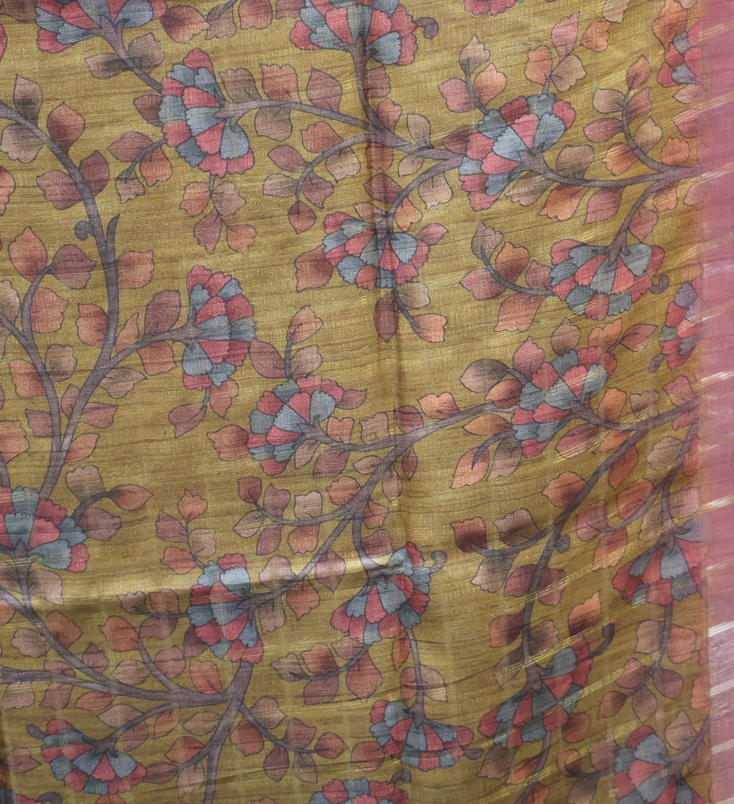 Semi Tussar Saree - Meera Print Purple