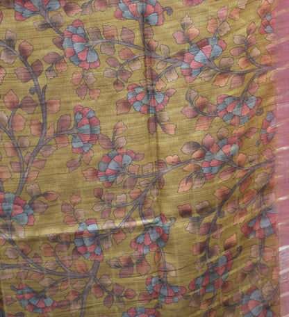 Semi Tussar Saree - Meera Print Purple