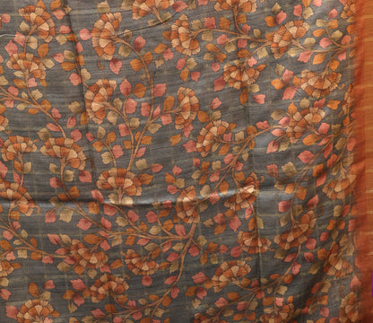 Semi Tussar Saree - Meera Print Honey