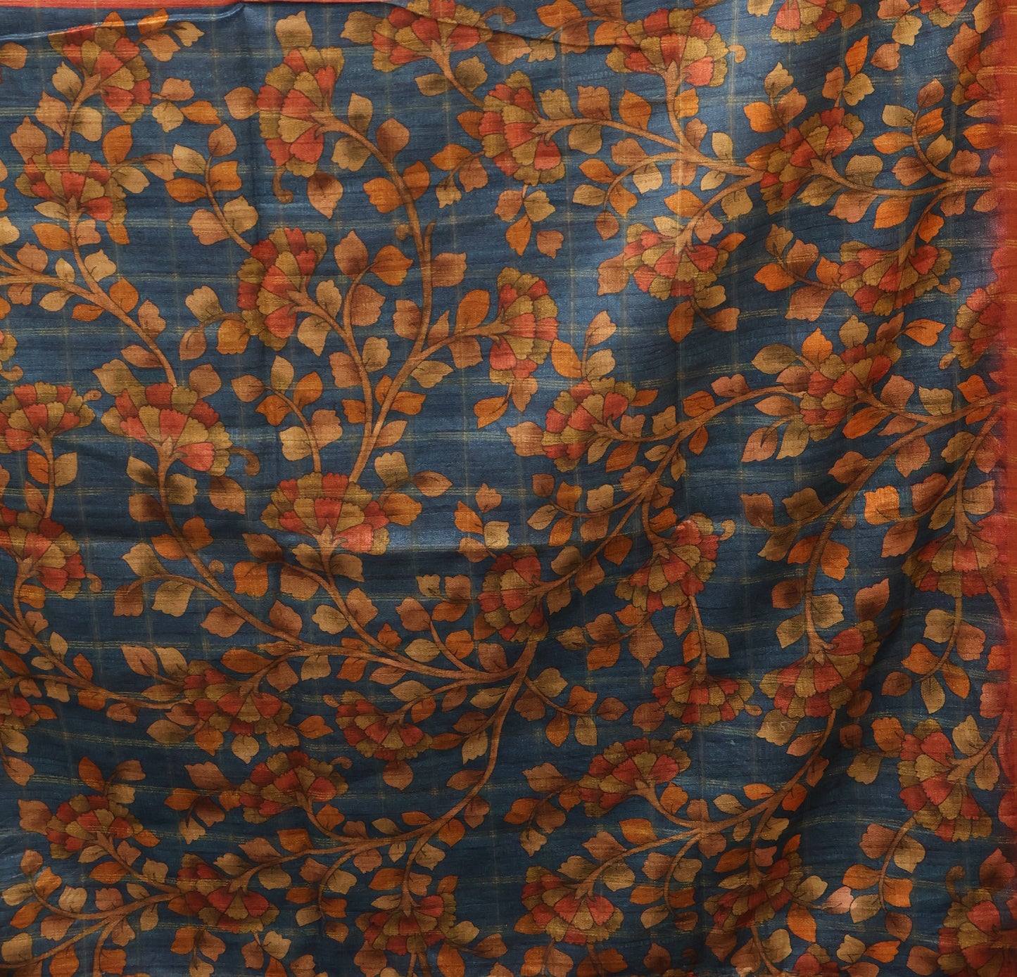 Semi Tussar Saree - Meera Print Red