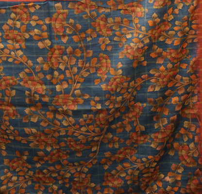 Semi Tussar Saree - Meera Print Red