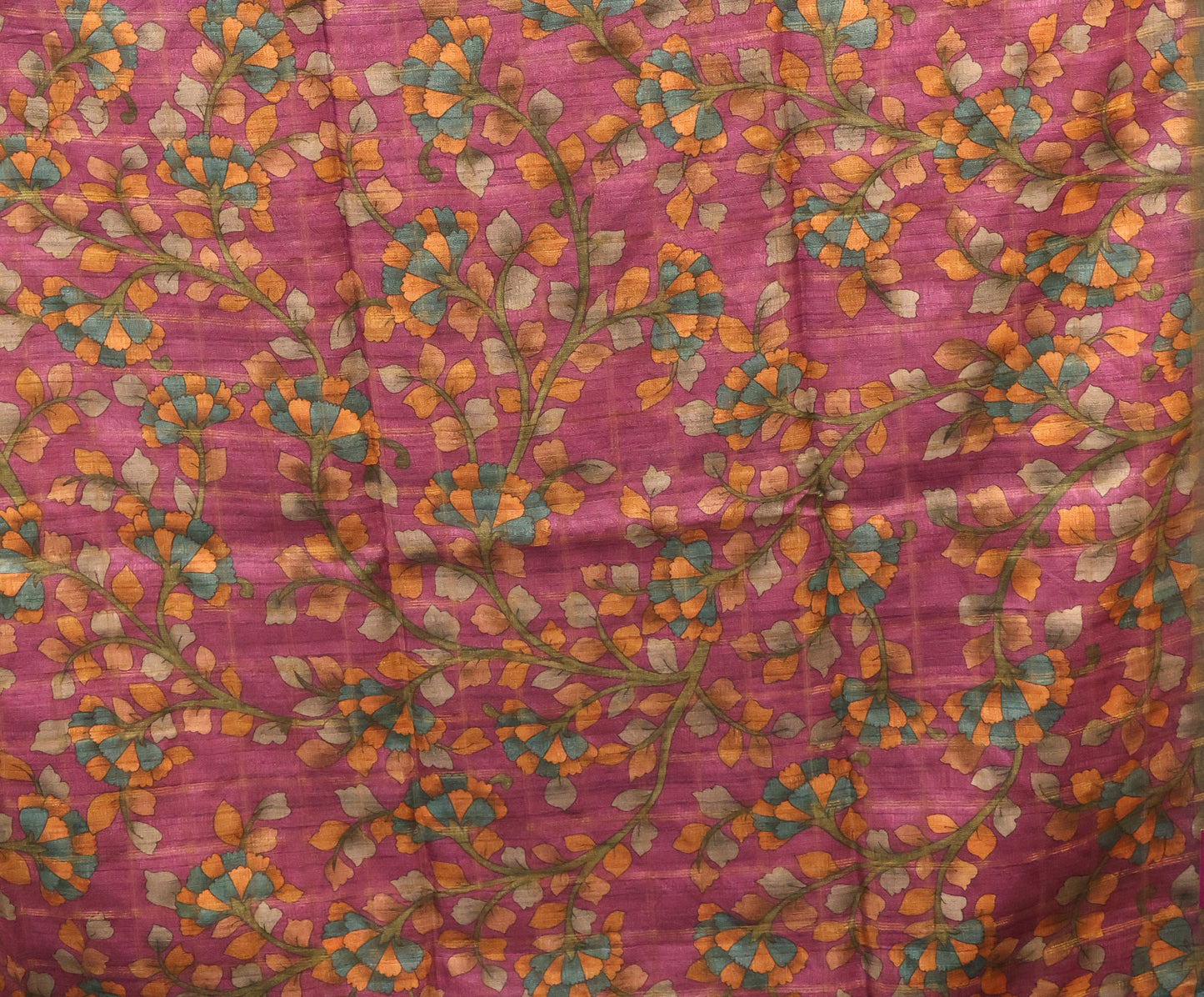 Semi Tussar Saree - Radha Krishna Print Blue