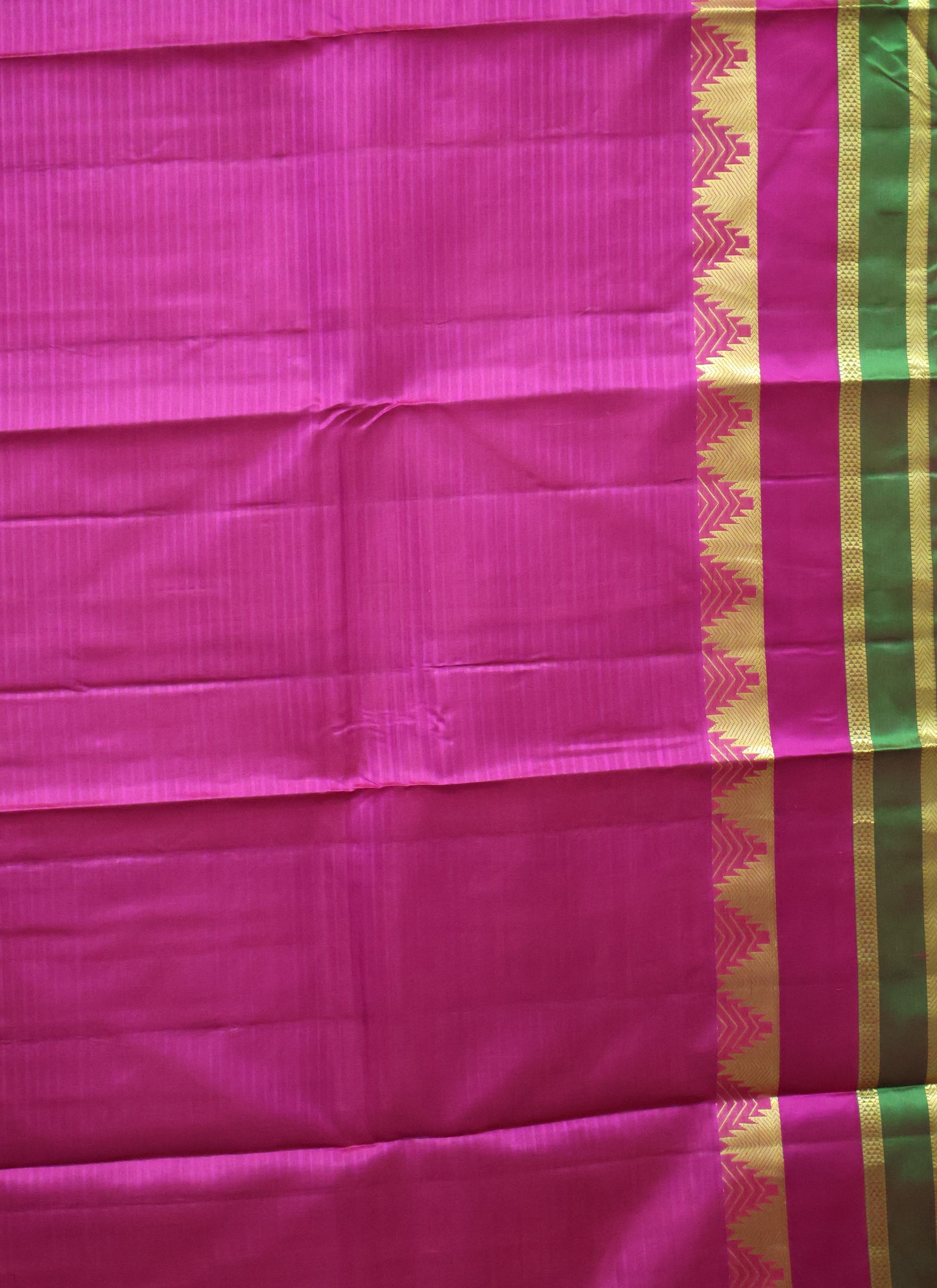 Pure Silk Saree - Maroon Dual Border