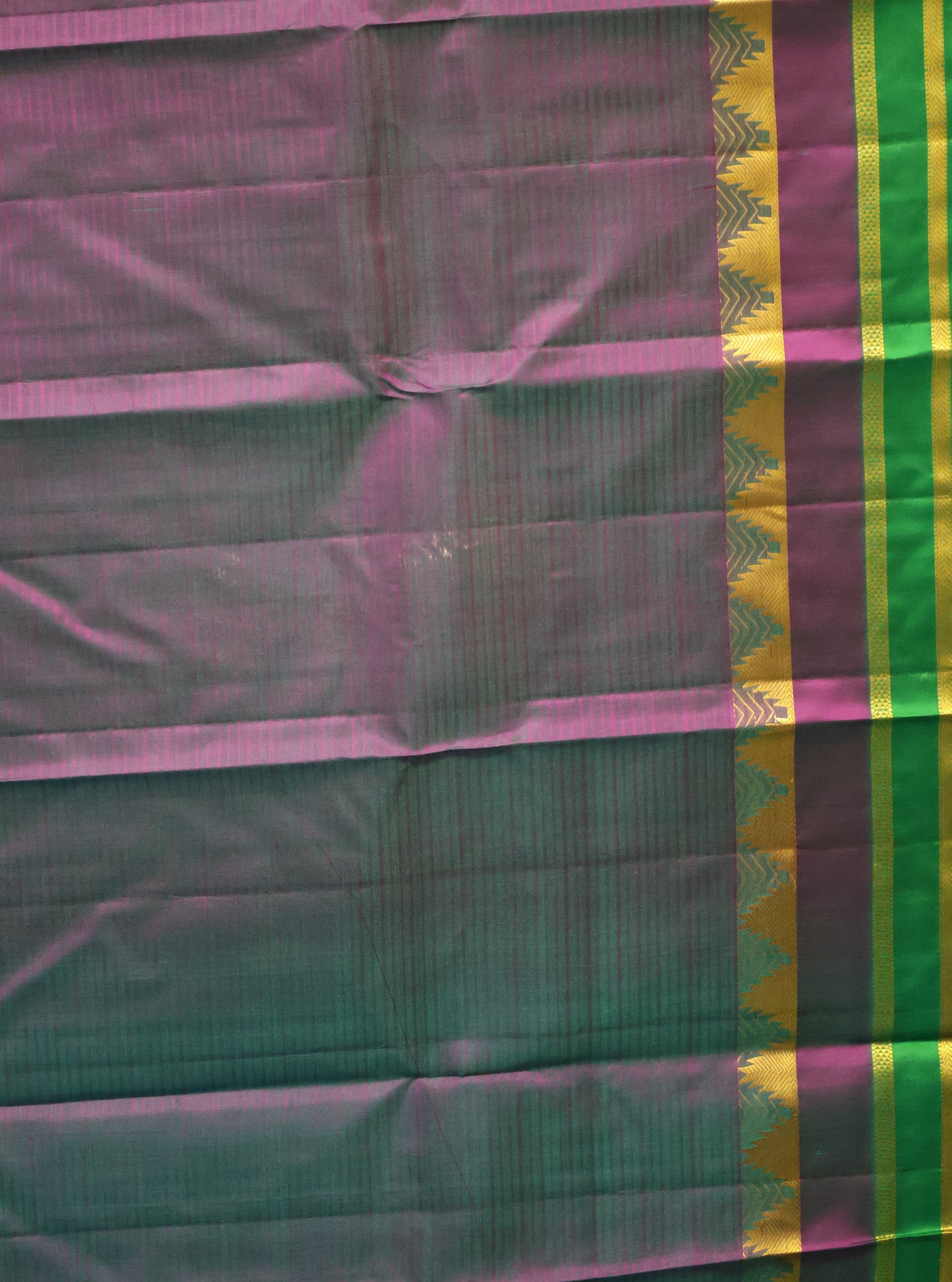 Pure Silk Saree -Ramar Blue Dual Border