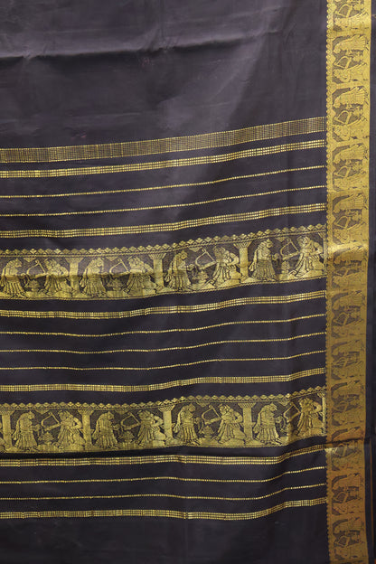 Pure Silk Cotton Saree-Vaibhavam-Black