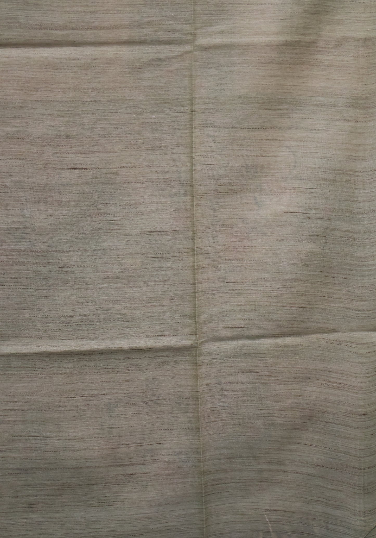 Jute Tussar Saree-Green Sparrow Floral Pattern