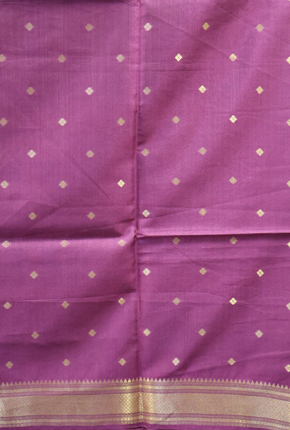Soft Tussar Saree-Wine Paithani Design
