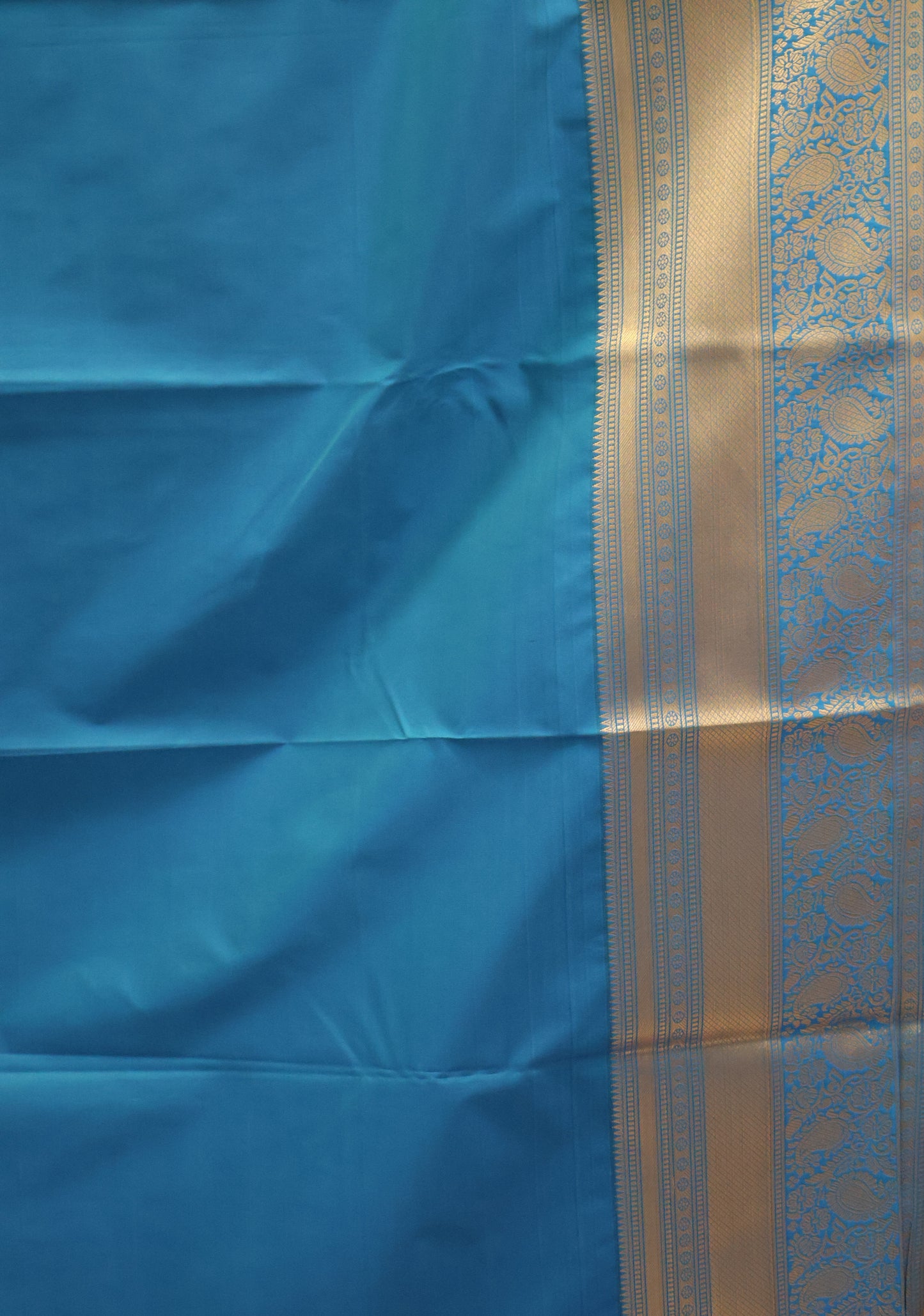 Semi Kanjivaram Silk Saree -Purple Manga Big Border