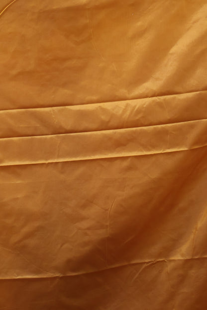 Semi Katan Silk Saree-Mustard Leaf Flower