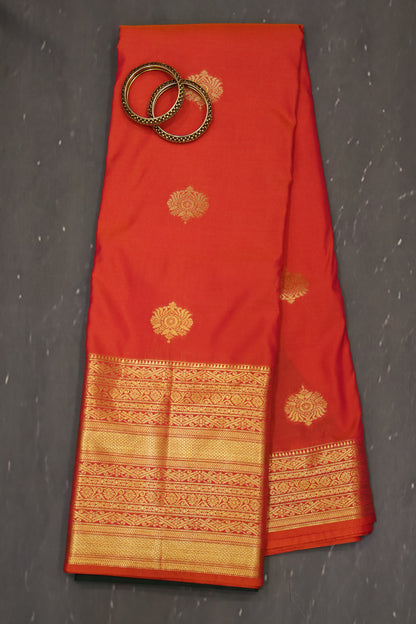 Semi Kanjivaram Silk Saree -Peach Pink