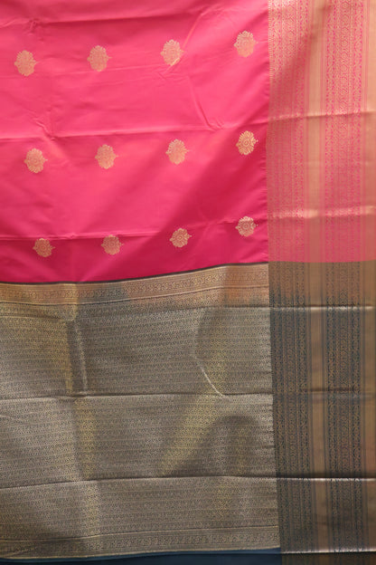 Semi Kanjivaram Silk Saree -Peach Pink