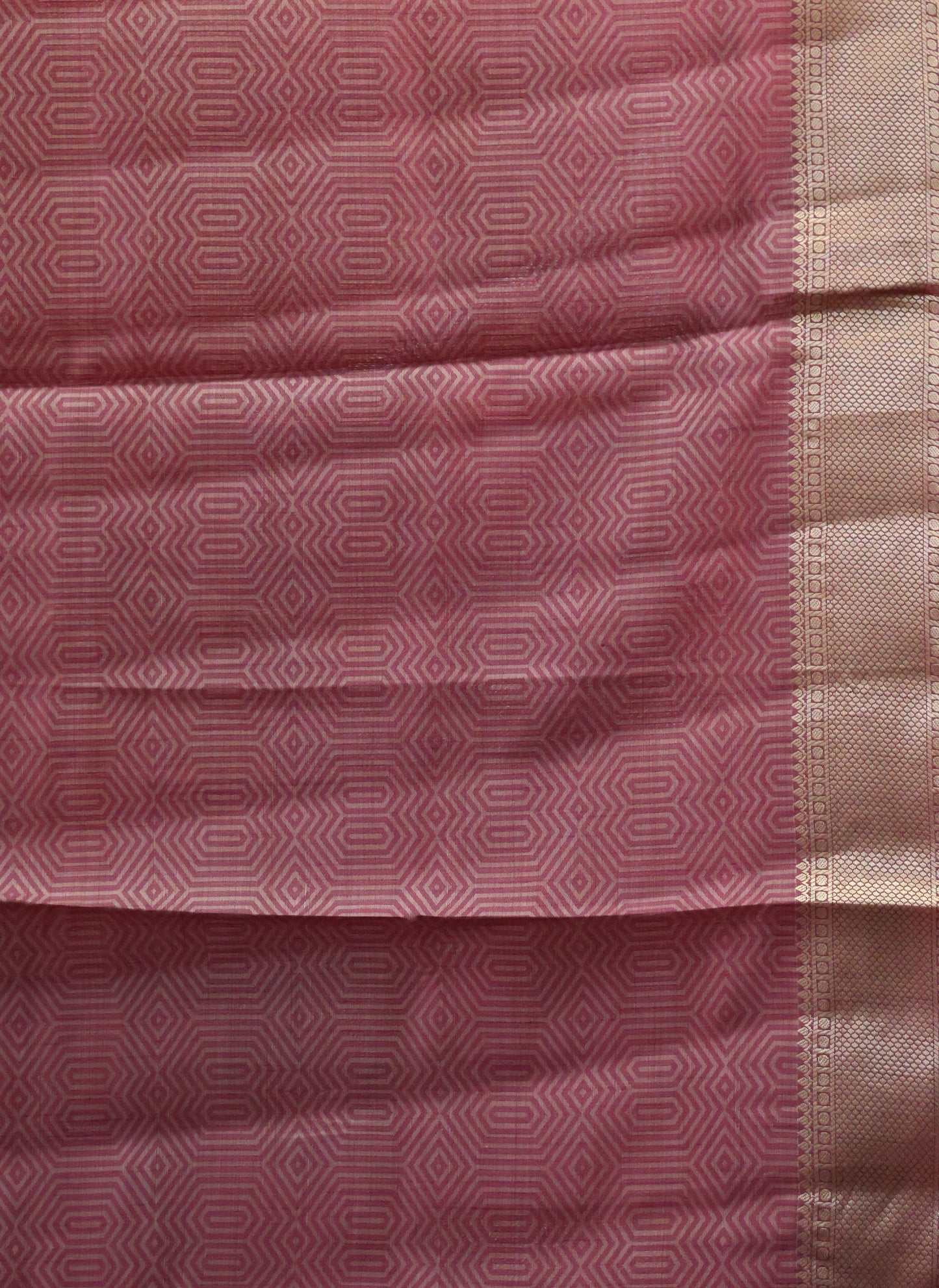 Semi Tussar Saree-Pale Orange Muted Body Print