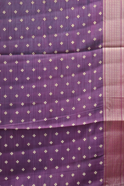 Semi Tussar Saree-Peacock Green Dual Square Pattern