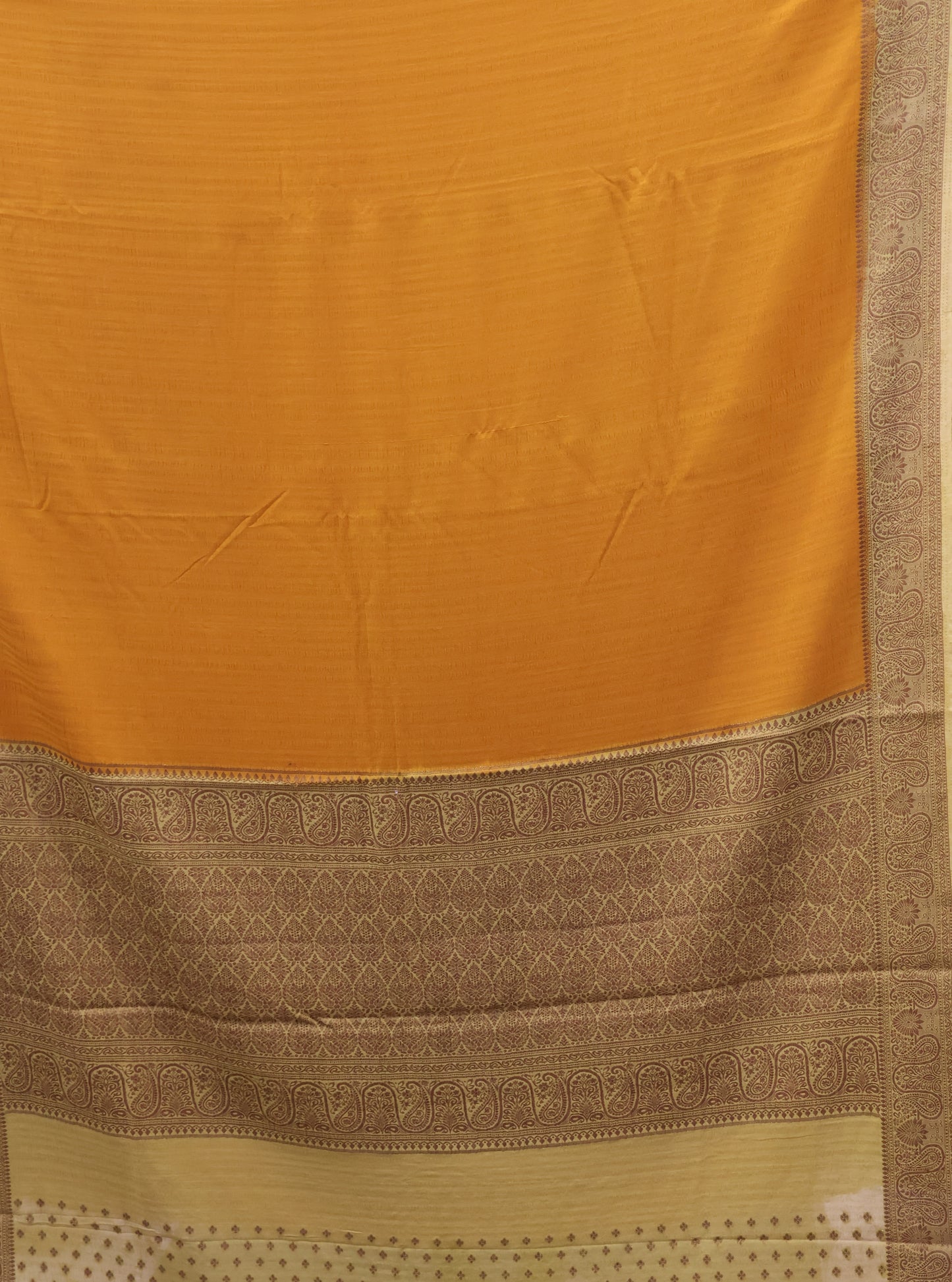 Banarasi Georgette Saree - Manag Border-Yellow