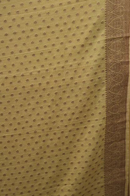 Banarasi Georgette Saree -Thilagam Border-Yellow