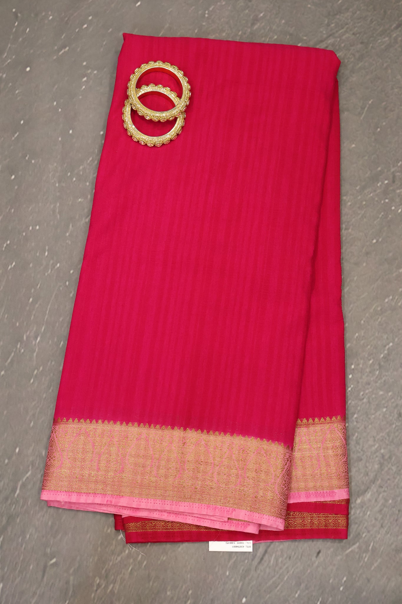 Banarasi Georgette Saree -Thilagam Border-Pink