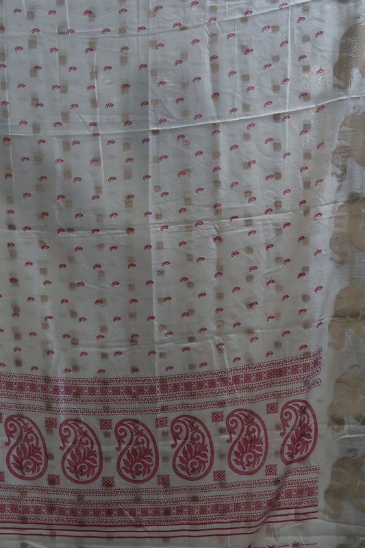 Mango Silk - Off white Elephant Butta