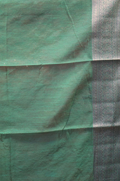 Bamboo Silk Saree-Red Sequence Work