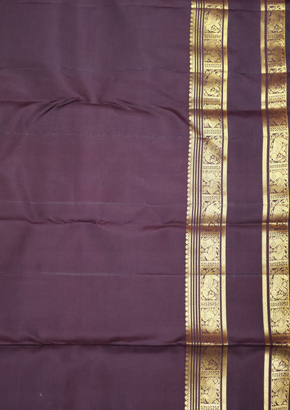 Pure Kanjivaram Silk Saree - Dusky Rose Rettapet