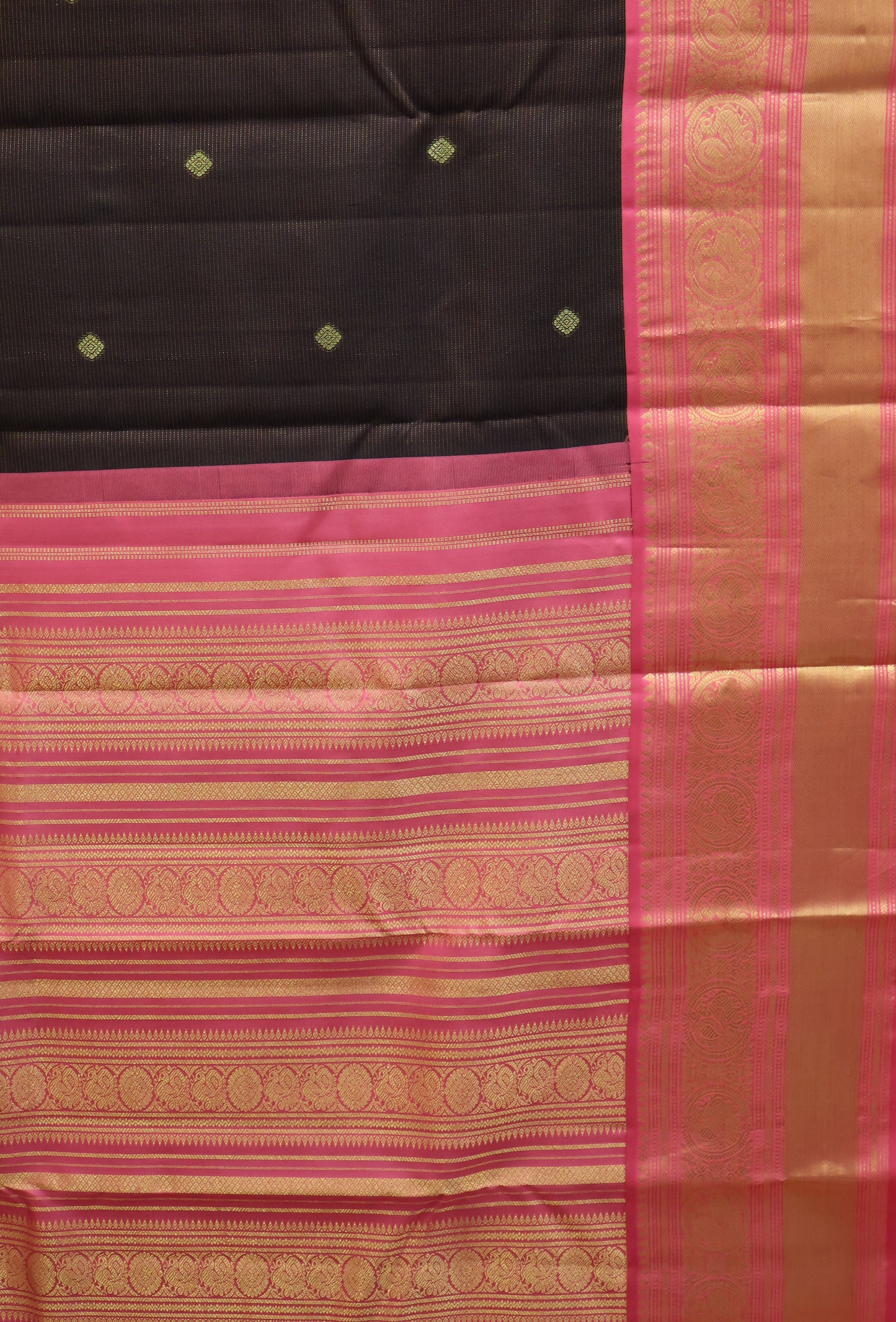 Pure Kanjivaram Silk Saree - Brown Vairaoosi