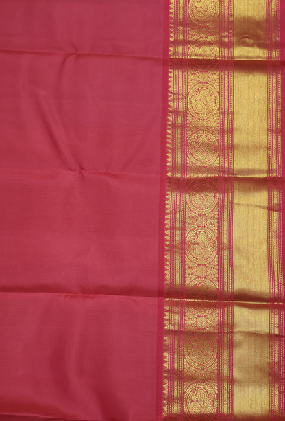 Pure Kanjivaram Silk Saree - Brown Vairaoosi