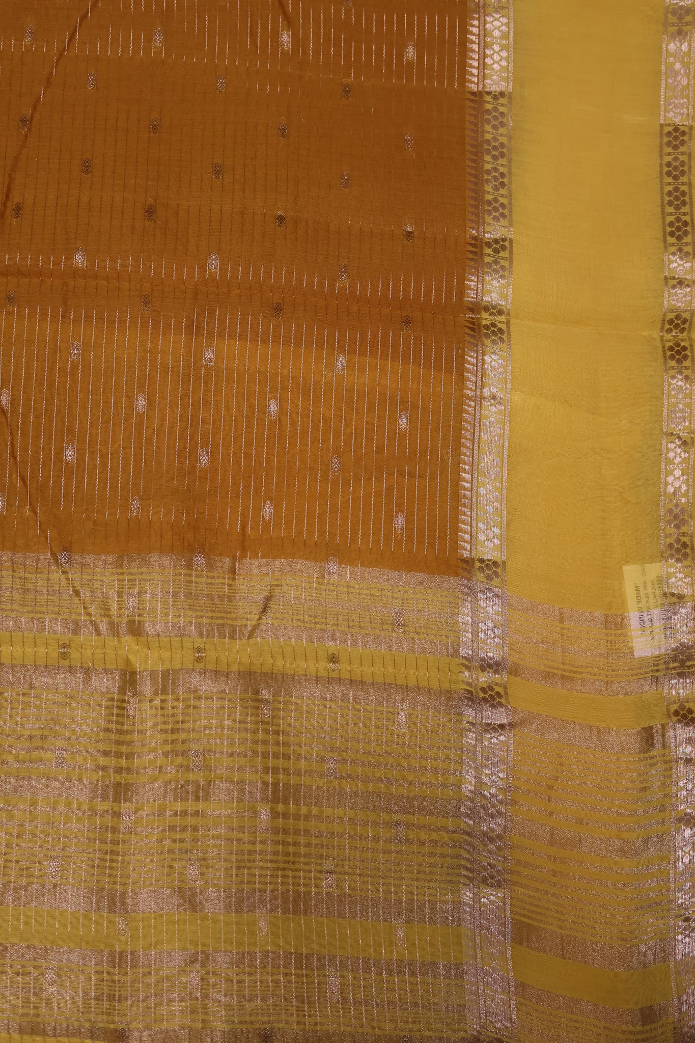 Viscose Saree- Mustard Floral Rettapet