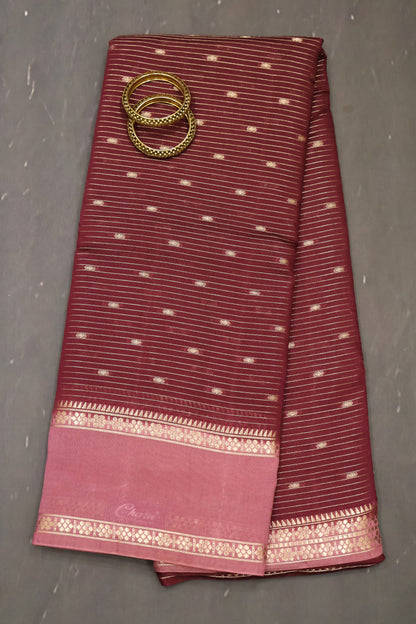 Viscose Saree-Wine Rettapet