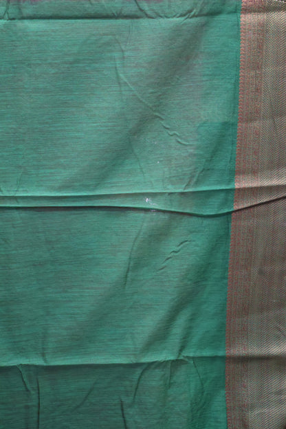 Bamboo Silk Saree-Red Geometric