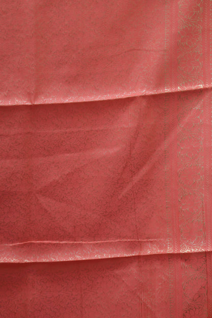 Banarasi Crepe Saree-Brocade Peach Pink