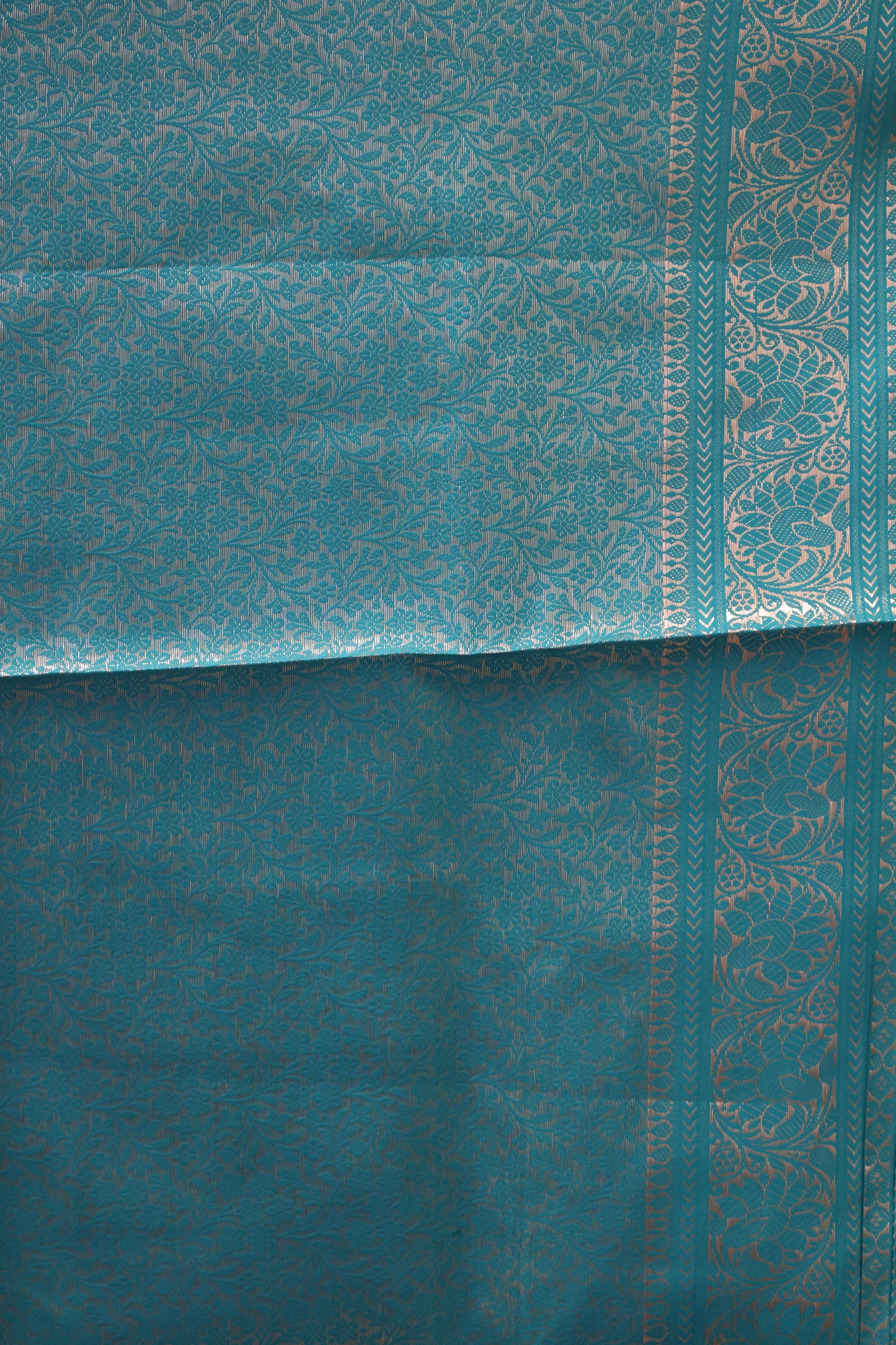 Banarasi Crepe Saree-Brocade Teal Green