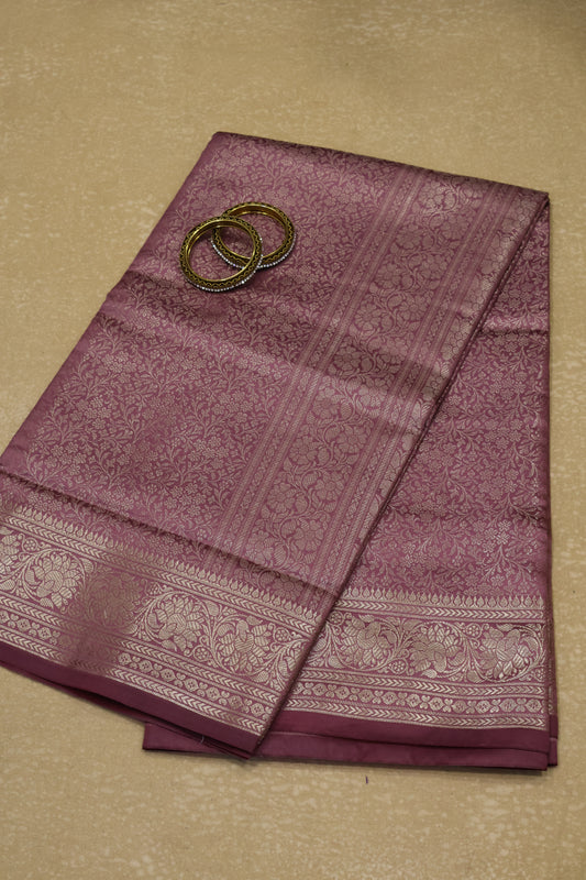 Banarasi Crepe Saree-Brocade Pastle Pink