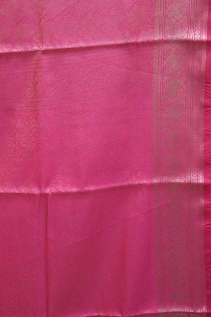 Banarasi Crepe Saree-Brocade Pink