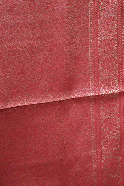 Banarasi Crepe Saree-Brocade Red