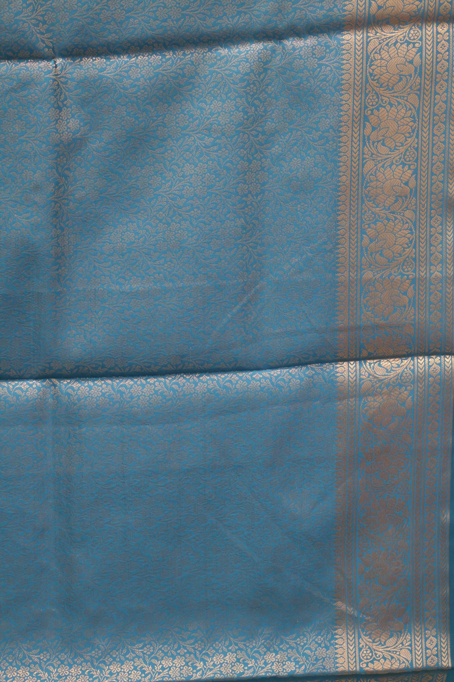 Banarasi Crepe Saree-Brocade Ramar Blue