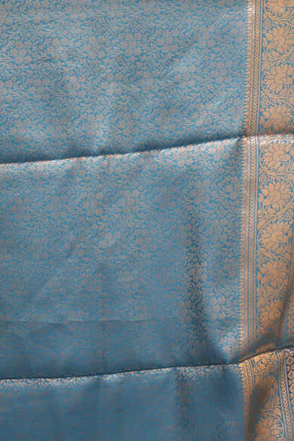 Banarasi Crepe Saree-Brocade Ramar Blue