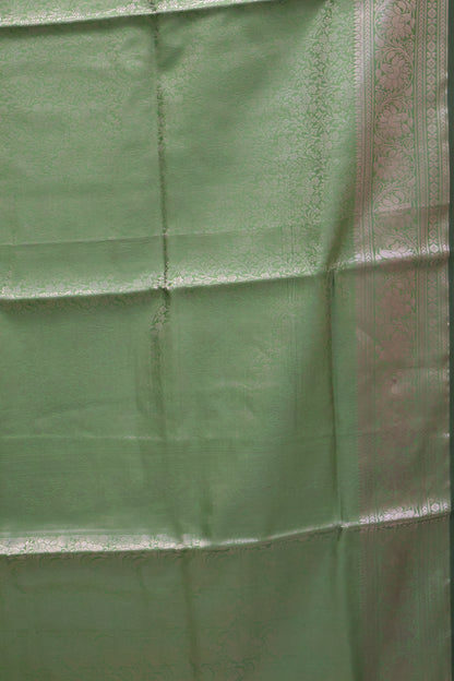 Banarasi Crepe Saree-Brocade Parrot Green