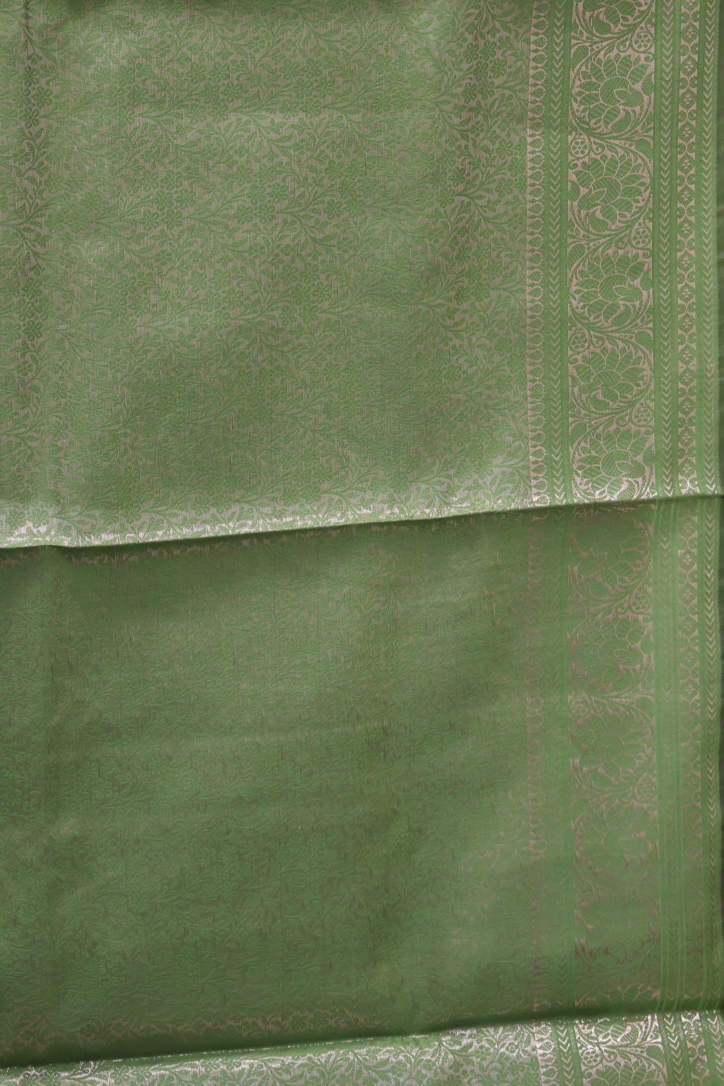 Banarasi Crepe Saree-Brocade Parrot Green