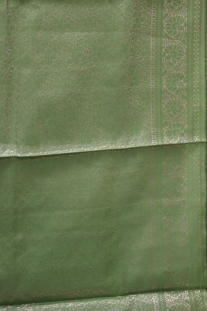 Banarasi Crepe Saree-Brocade Parrot Green