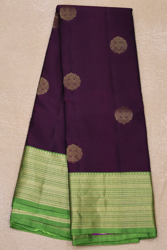 Akshayam - Pure Kanjivaram Saree -Wine Green