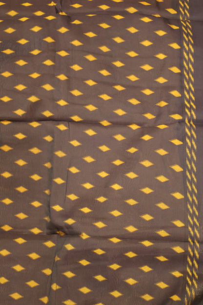 Malai Cotton Saree-Mustard Pichwai Print