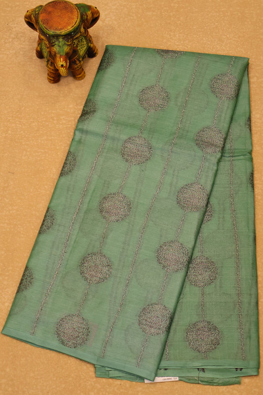 Pure Tussar Saree - Sea Green