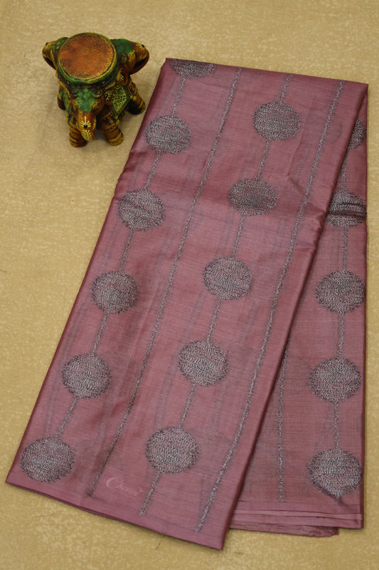 Pure Tussar Saree - Dusky Rose