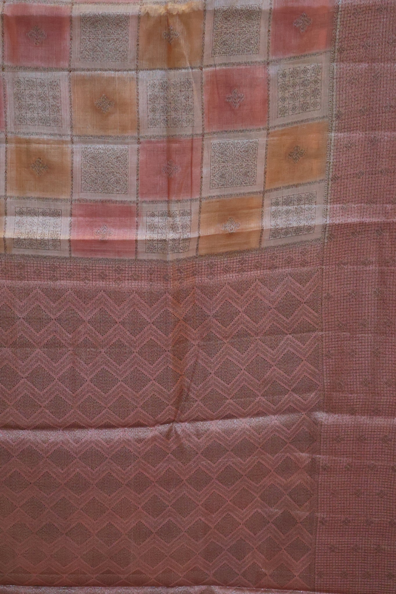 Pure Tussar Saree - Pastle Pink